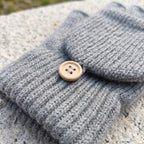 Cashmere Convertible Mittens Fingerless Knit Touchscreen Hand Warmers