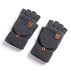 Cashmere Convertible Mittens Fingerless Knit Touchscreen Hand Warmers