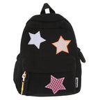 Casual Star-Embellished School Backpack