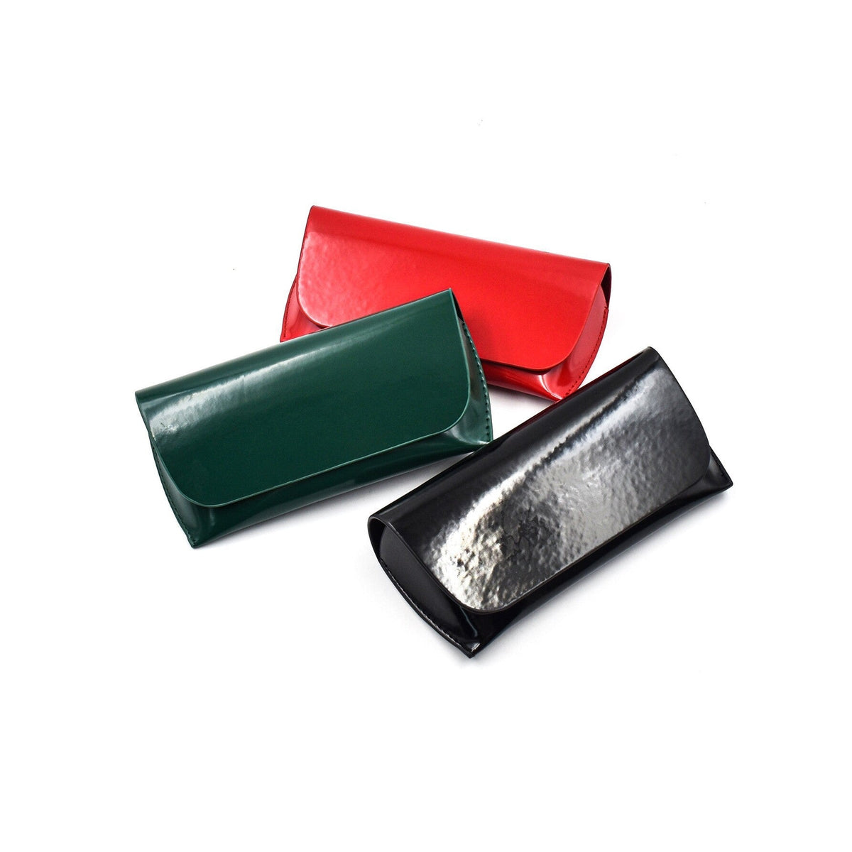 Chic Patent Leather Eyewear Case