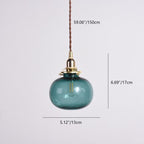 Classic Gold Pendant Light with Glass Shade E26 Copper Fixture for Living Room and Dining