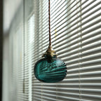 Classic Gold Pendant Light with Glass Shade E26 Copper Fixture for Living Room and Dining