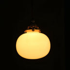 Classic Gold Pendant Light with Glass Shade E26 Copper Fixture for Living Room and Dining