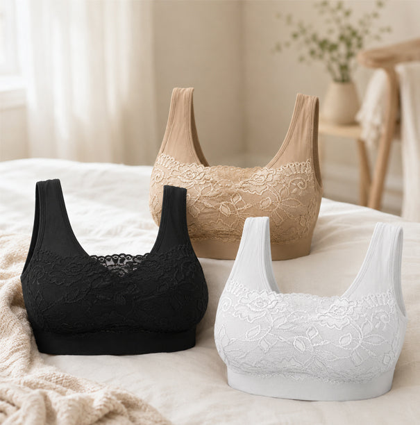 Comfort Bra – 3-Pack (Lace Bra)