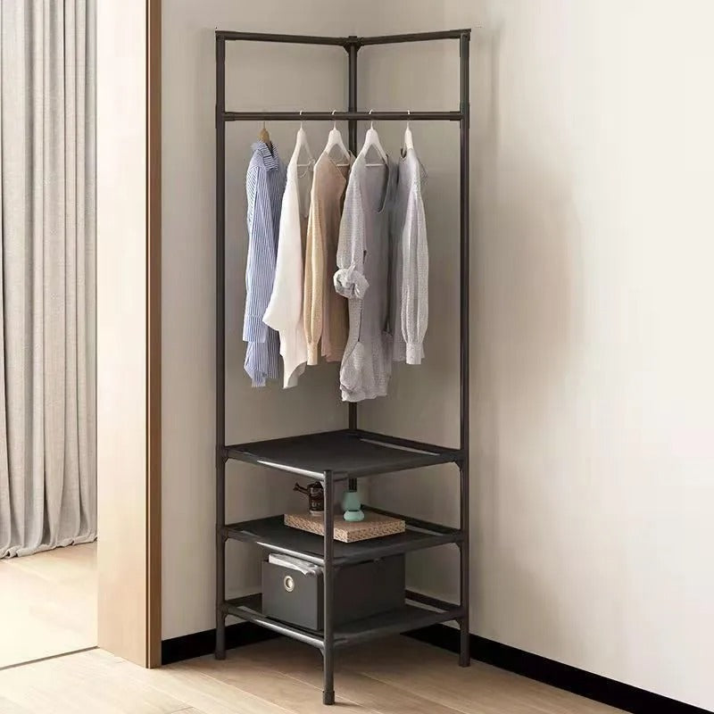 Corner Hall Tree Coat Rack Stand | Entryway Organiser & Clothes Storage