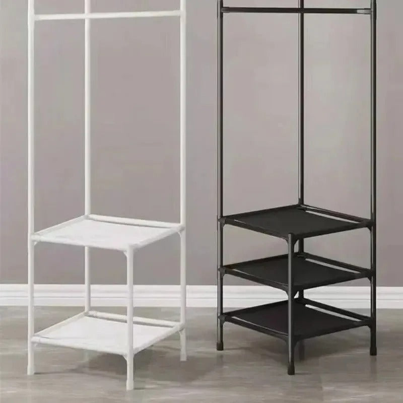 Corner Hall Tree Coat Rack Stand | Entryway Organiser & Clothes Storage