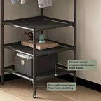 Corner Hall Tree Coat Rack Stand | Entryway Organiser & Clothes Storage