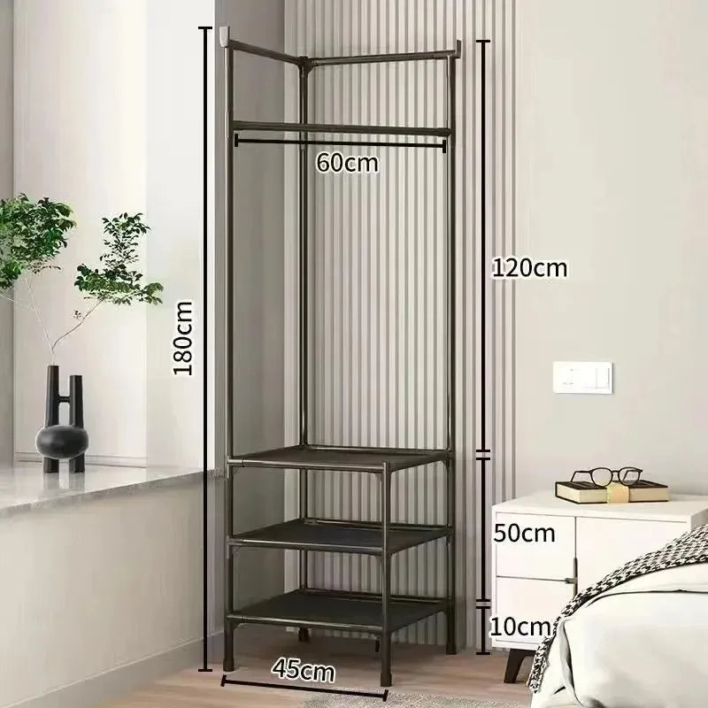 Corner Hall Tree Coat Rack Stand | Entryway Organiser & Clothes Storage