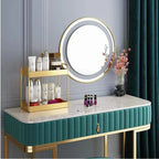 Cosmetic Organiser | Double-Layer Metal Trays | Gold Finish