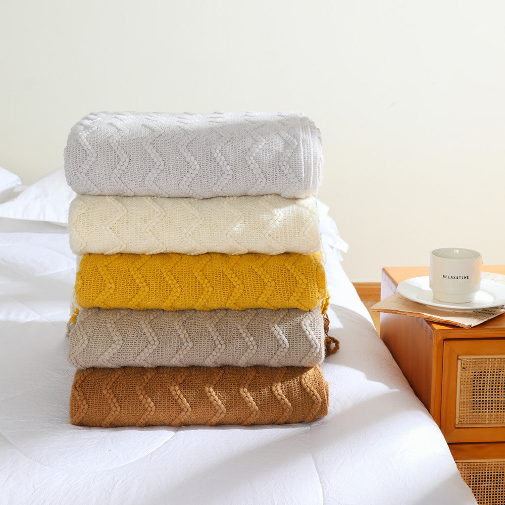 Cosy Knitted Throw Blanket