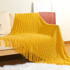 Cosy Knitted Throw Blanket