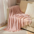 Cosy Knitted Throw Blanket