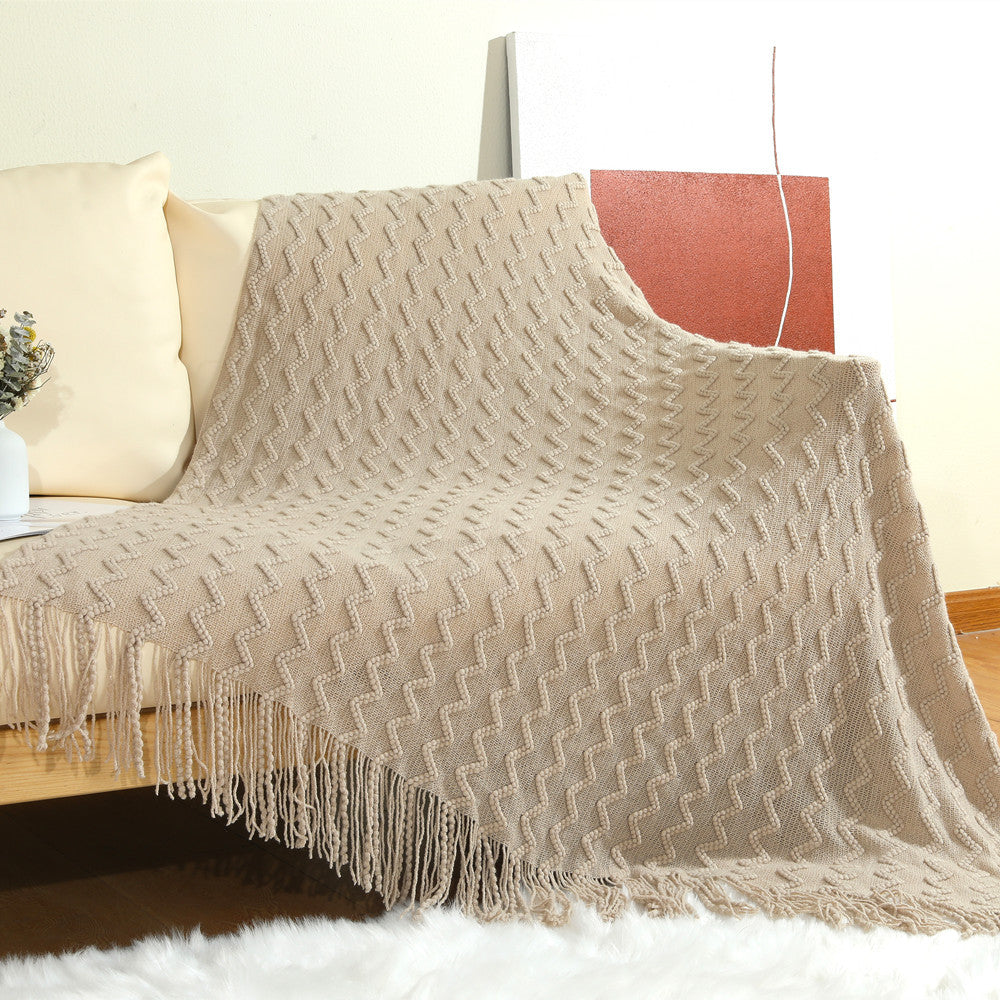 Cosy Knitted Throw Blanket
