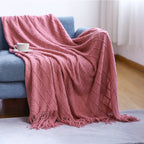 Cosy Knitted Throw Blanket