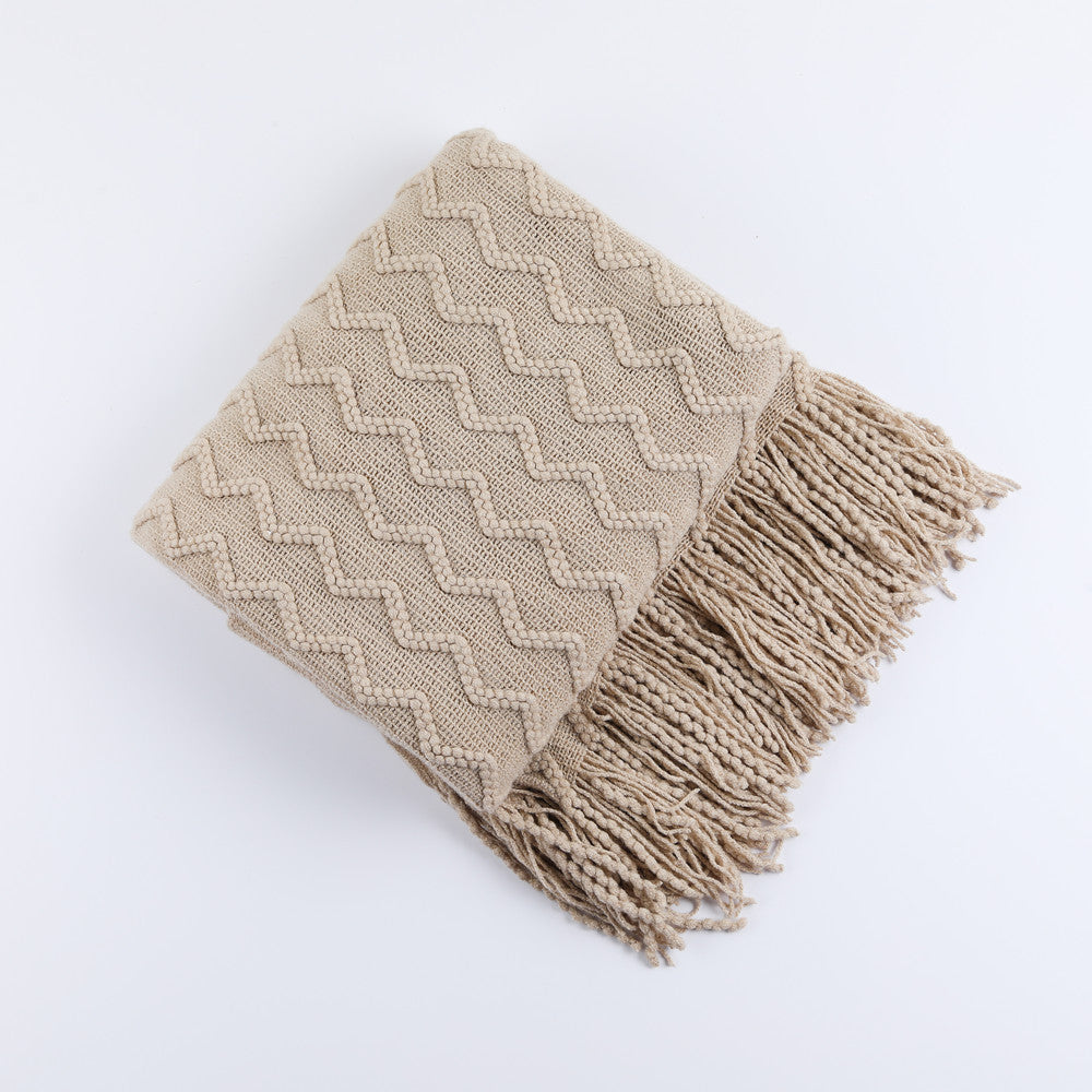 Cosy Knitted Throw Blanket