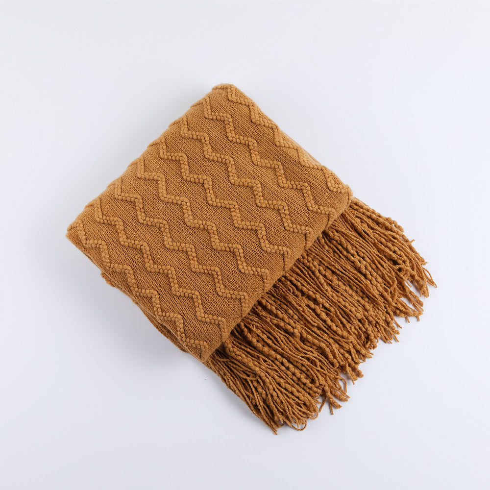 Cosy Knitted Throw Blanket
