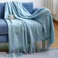 Cosy Knitted Throw Blanket