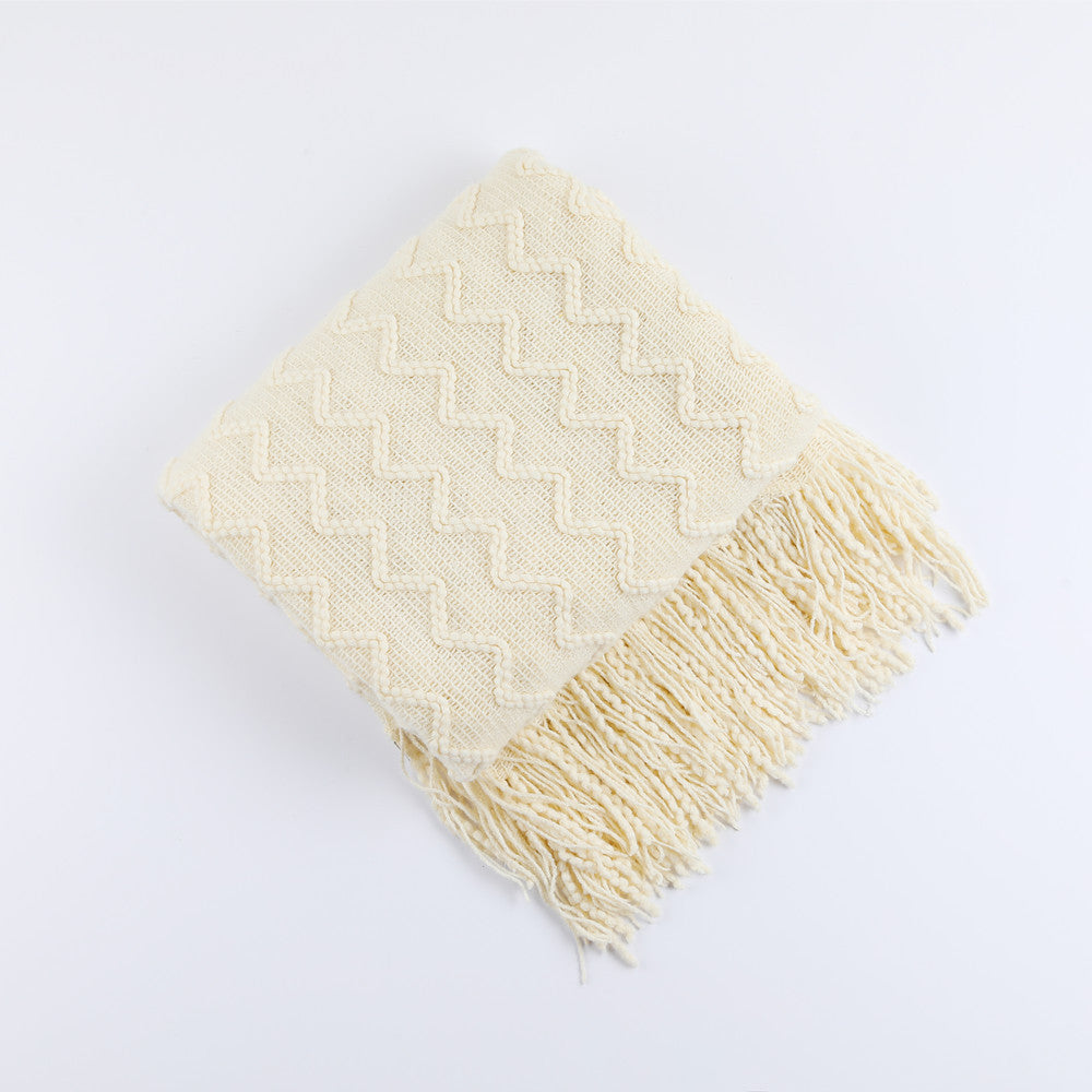 Cosy Knitted Throw Blanket