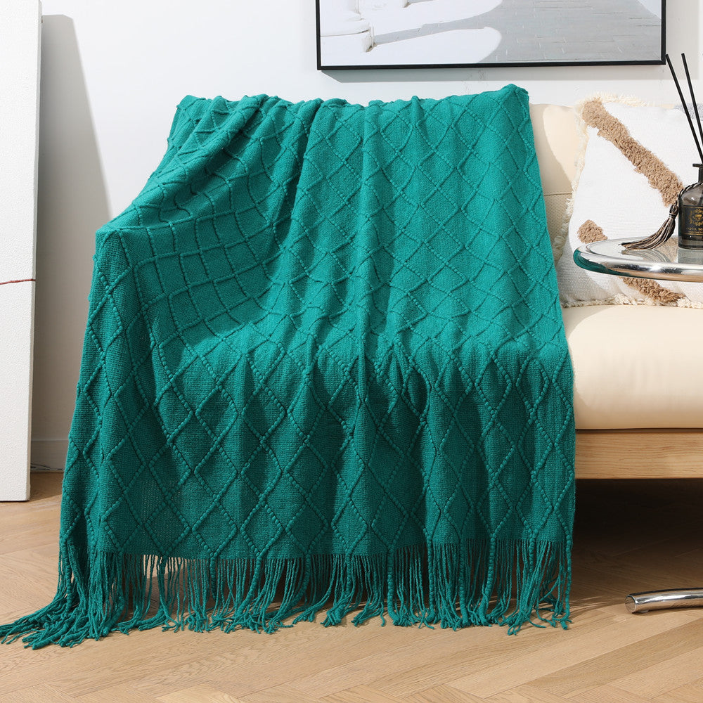 Cosy Knitted Throw Blanket