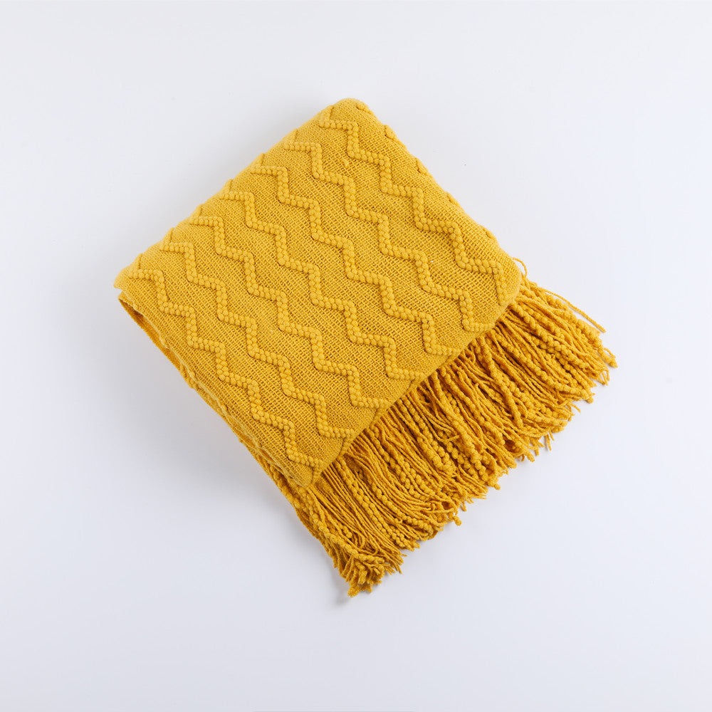 Cosy Knitted Throw Blanket