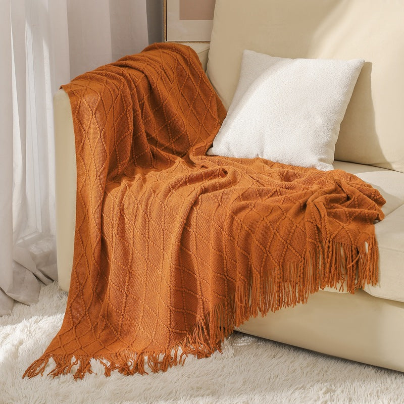 Cosy Knitted Throw Blanket
