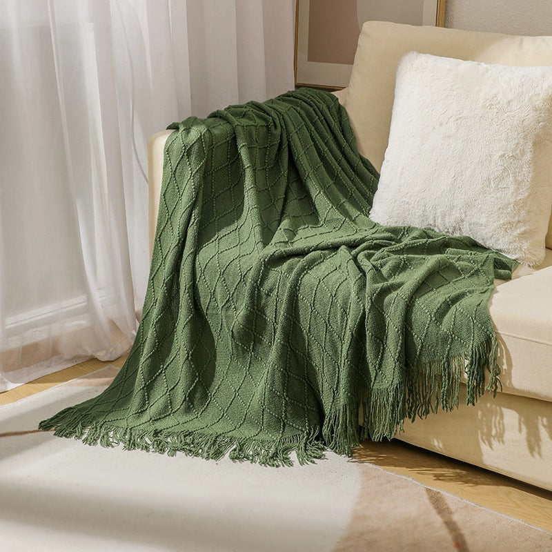 Cosy Knitted Throw Blanket