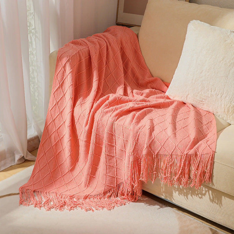 Cosy Knitted Throw Blanket