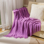Cosy Knitted Throw Blanket
