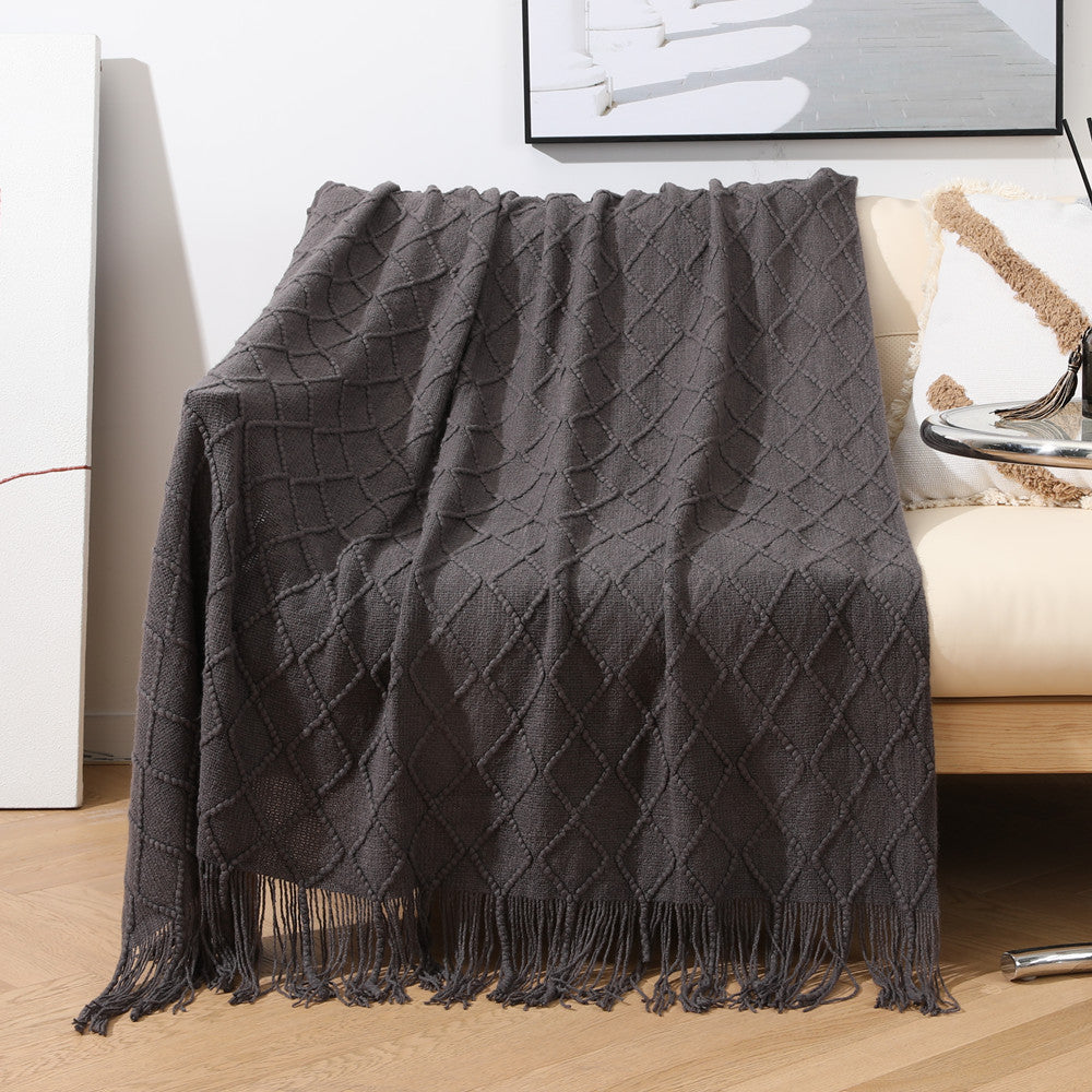 Cosy Knitted Throw Blanket