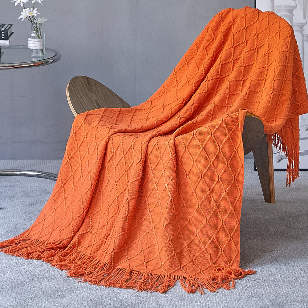 Cosy Knitted Throw Blanket