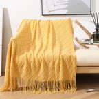 Cosy Knitted Throw Blanket