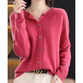 Cosy Merino Cashmere Blend Button Cardigan