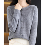 Cosy Merino Cashmere Blend Button Cardigan