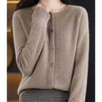 Cosy Merino Cashmere Blend Button Cardigan