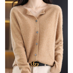 Cosy Merino Cashmere Blend Button Cardigan