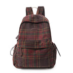 Cosy Plaid Patterned School Backpack