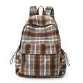 Cosy Plaid Patterned School Backpack