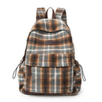 Cosy Plaid Patterned School Backpack