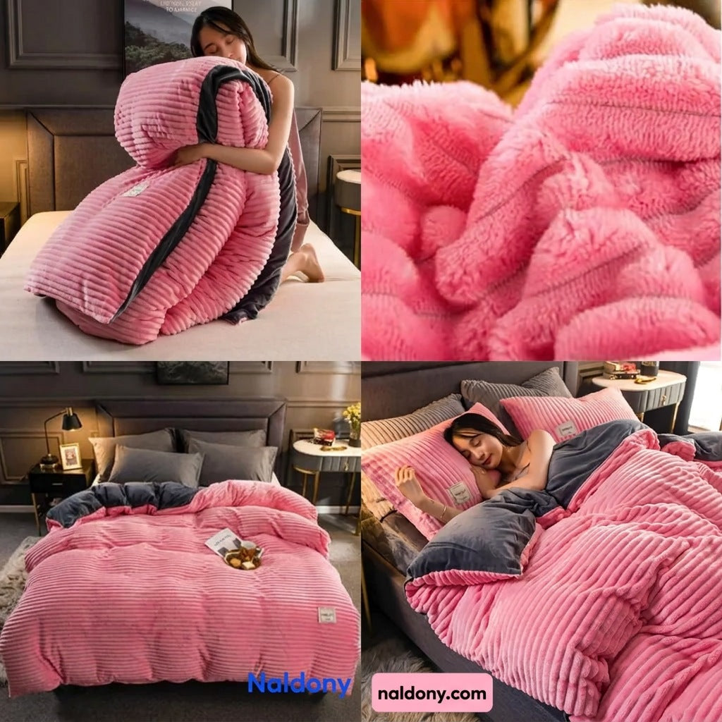 Cosy Velvet Fleece Duvet Cover | Extra Warm for Cold Nights