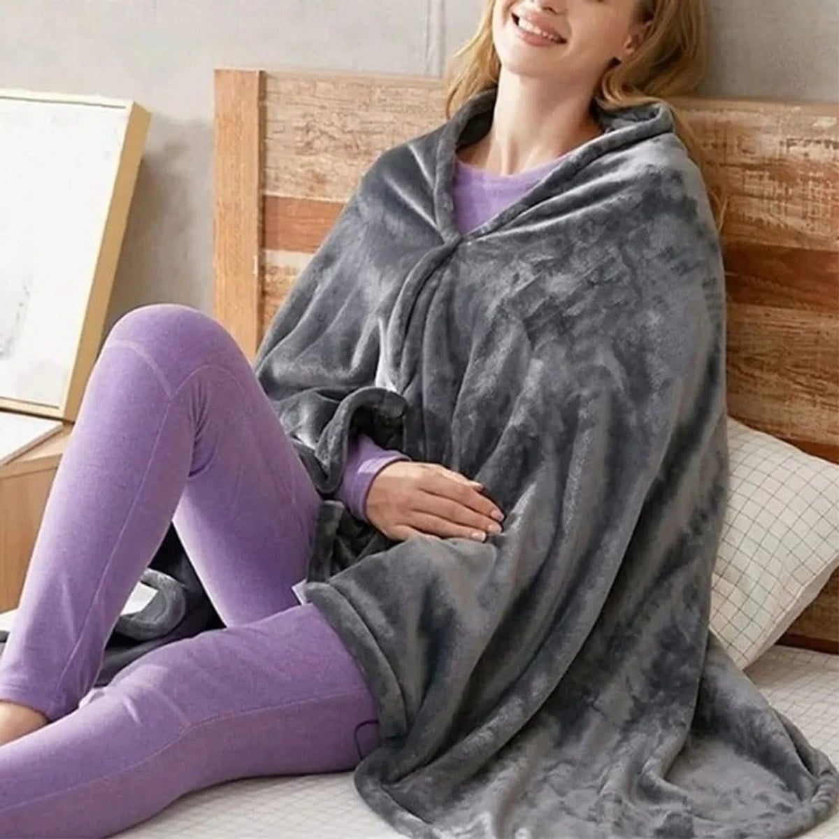 Cosy Wearable Heated Blanket Portable Throw with USB Power