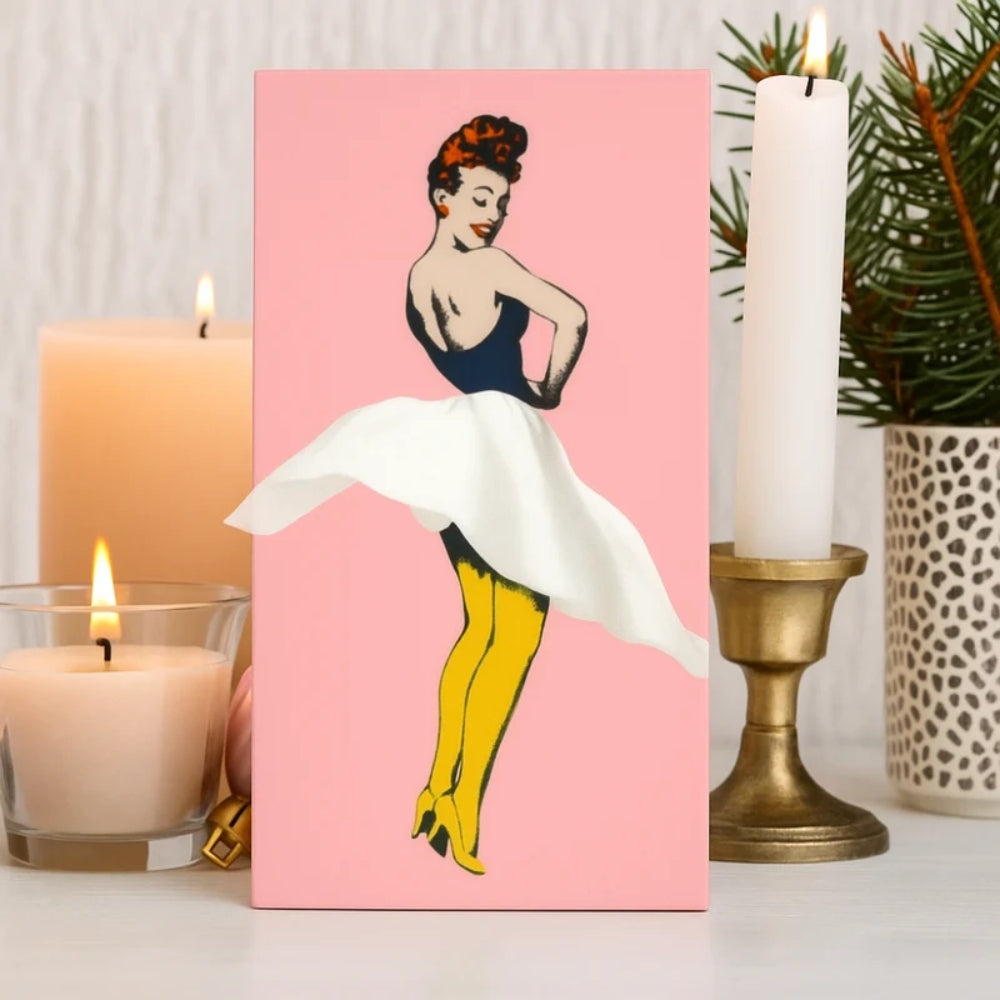 Decorative Tissue Box Cover - Novelty Dancer Design - Fun Home & Office Decor