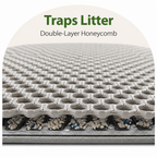 Double-layer honeycomb & waterproof cat litter mat