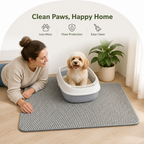 Double-layer honeycomb & waterproof cat litter mat