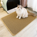 Double-layer honeycomb & waterproof cat litter mat
