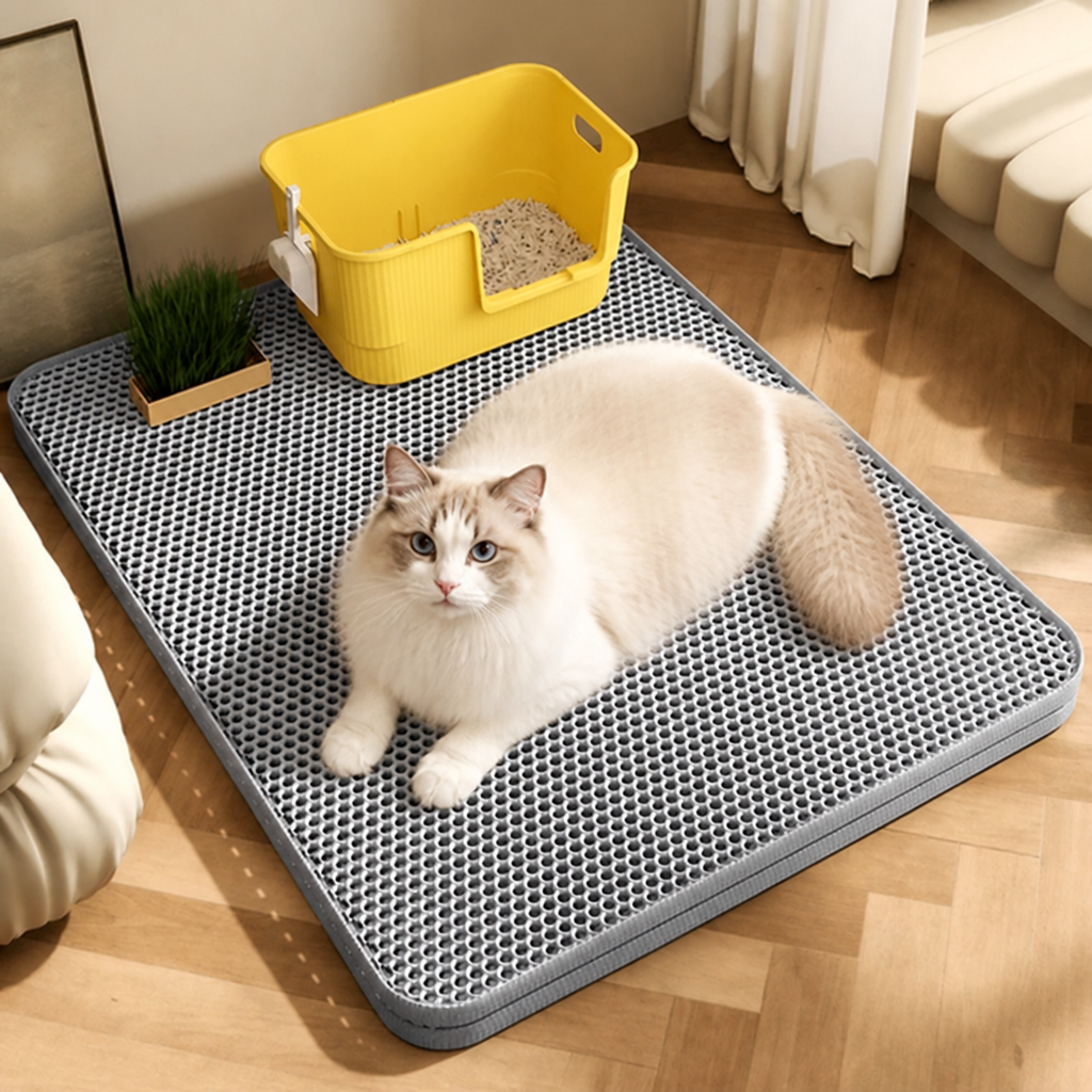 Double-Layer Waterproof & Non-Slip Litter Mat