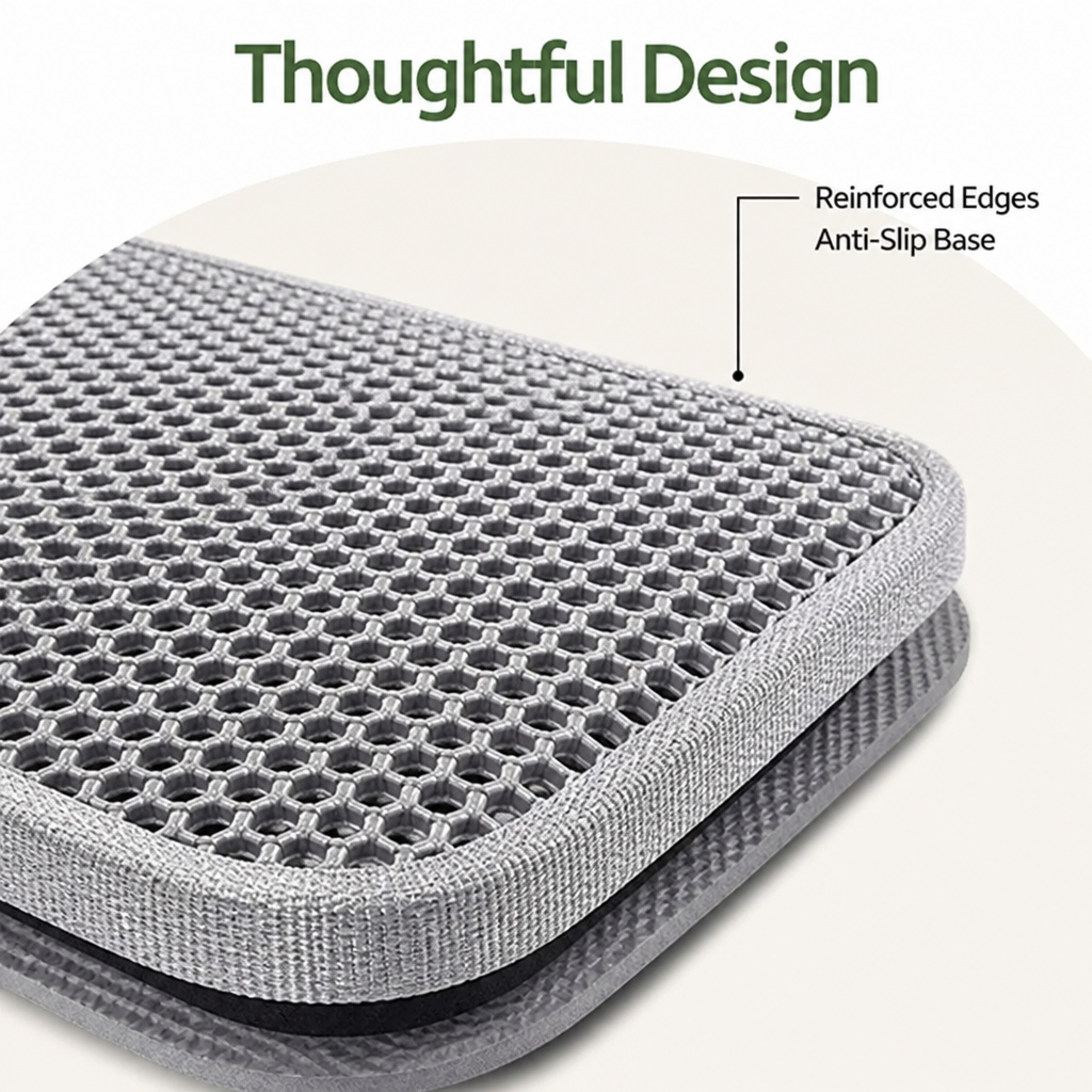 Double-Layer Waterproof & Non-Slip Litter Mat
