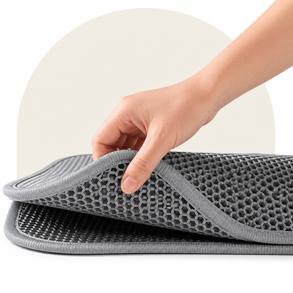 Double-Layer Waterproof & Non-Slip Litter Mat