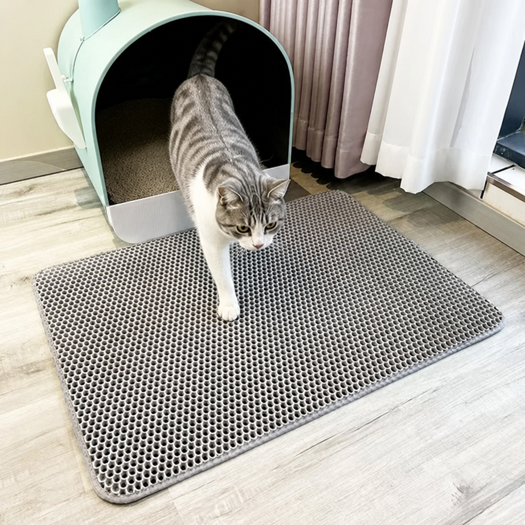 Double-Layer Waterproof & Non-Slip Litter Mat