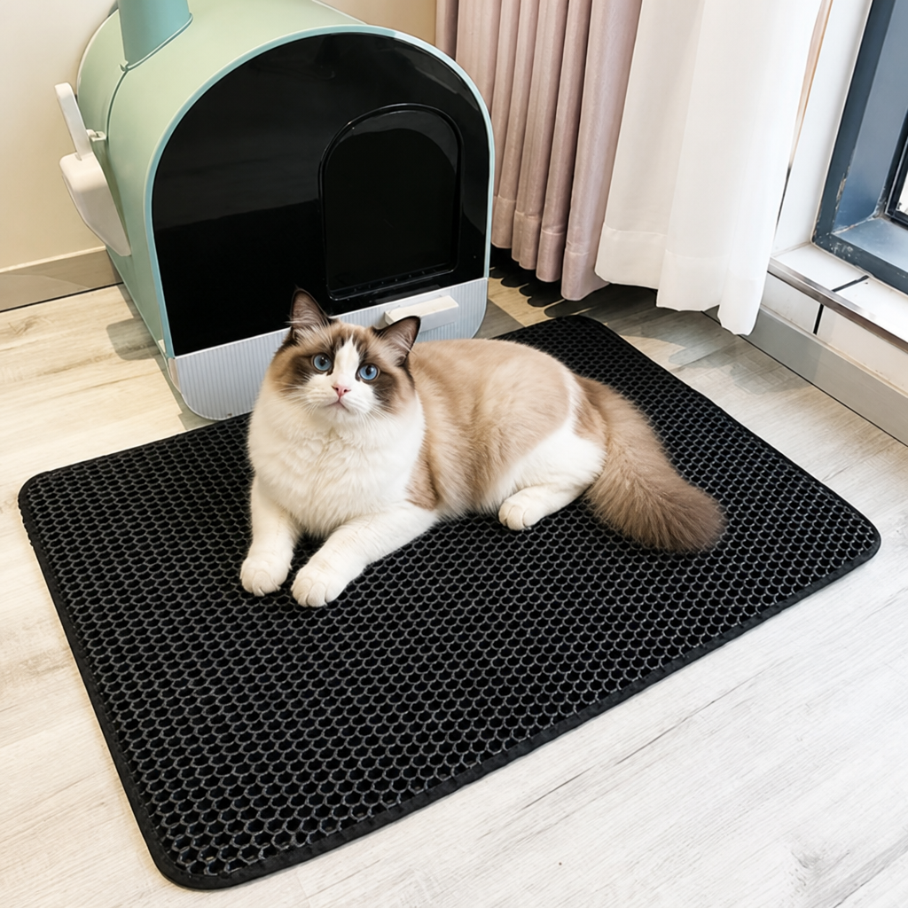 Double-Layer Waterproof & Non-Slip Litter Mat