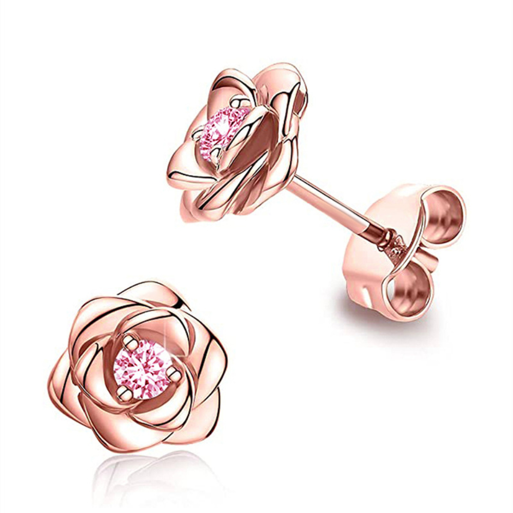 Earrings Mother's Day Gift Gold Birthstone Flower Stud Jewellery